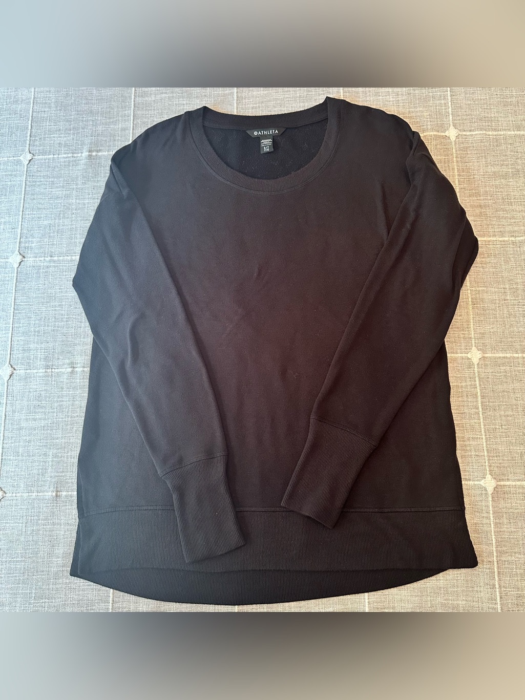 Athleta Black Coaster Luxe Sweatshirt Size Small Soft Lounge Premium
